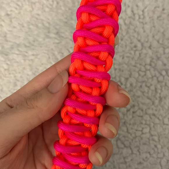 Orange and Pink Paracord Bracelet - Picture 8 of 13